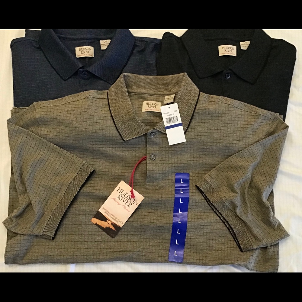 Hudson River Polo Shirts - Navy